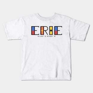 Erie Flag Font Kids T-Shirt